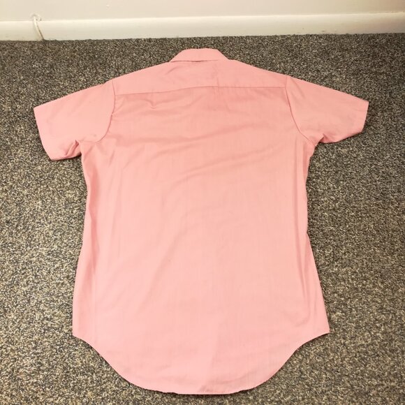 Vintage 70s Now Breed by Campus Shirt Non Iron Button Up Pink Mens Medium - Picture 4 of 8